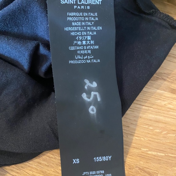 Saint Laurent Rive Gauche Logo T Shirt size XS - Picture 4 of 4